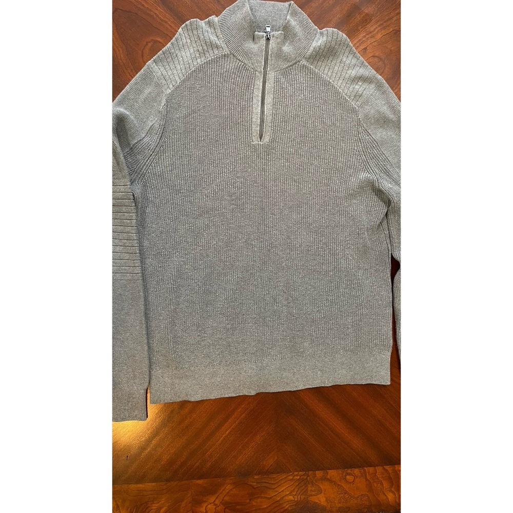 Express Mens 1/4 zip‎ pullover gray sweater size x-large